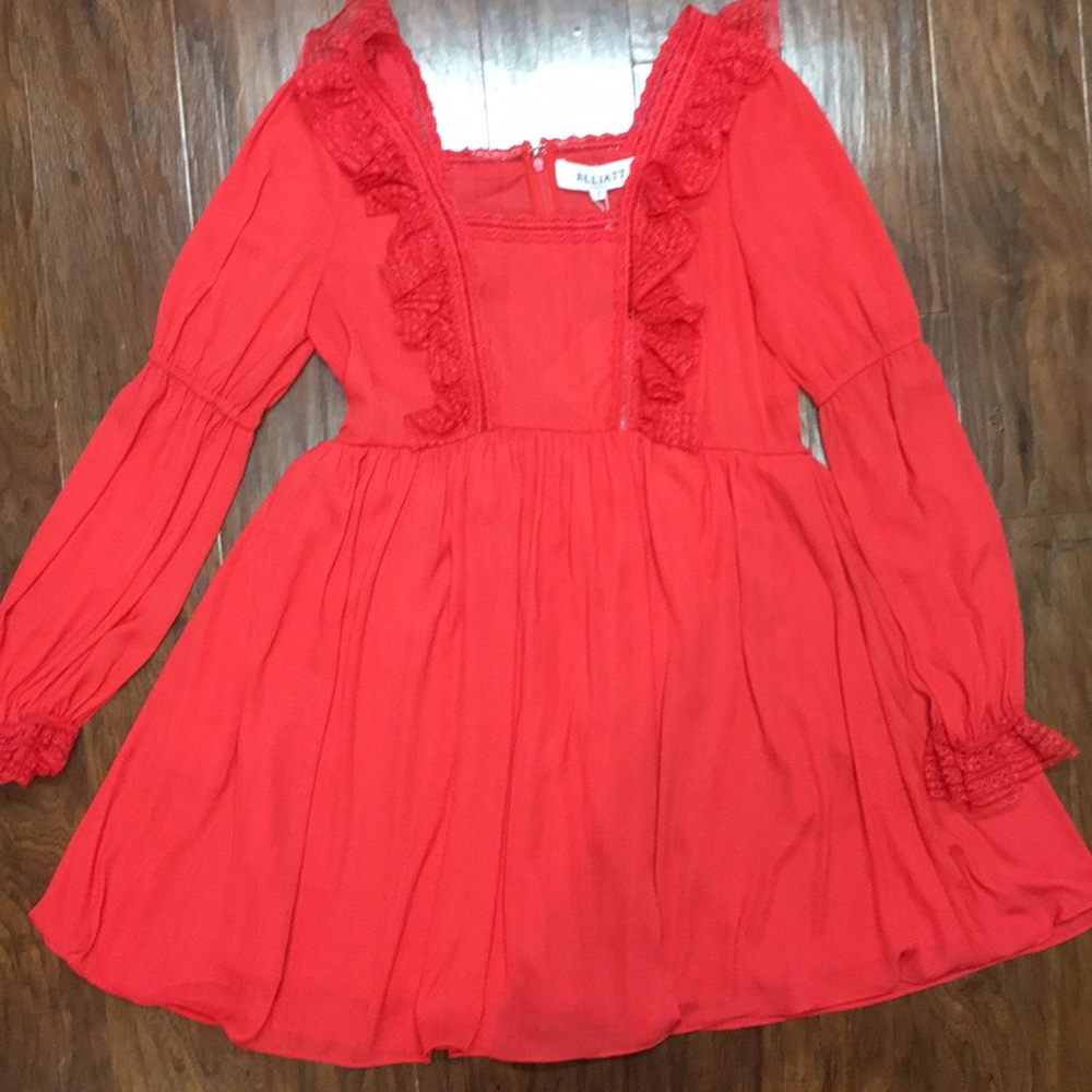 ELLIATT red long sleeve dress NWT